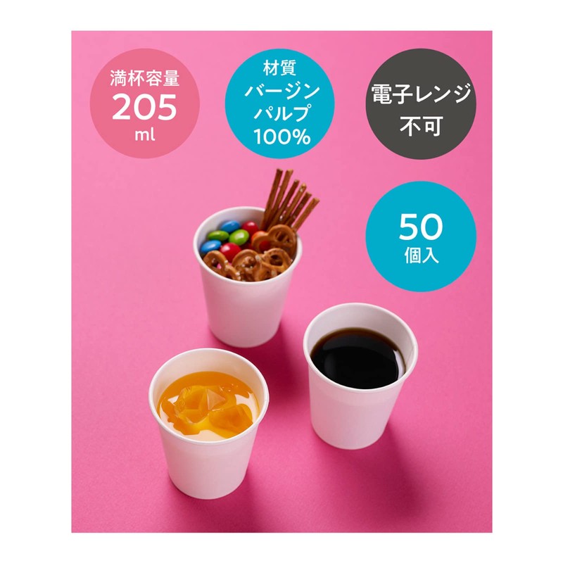 Nippon Dexy KHN507EA Paper Cup, Economoware, 8.1 fl oz (205