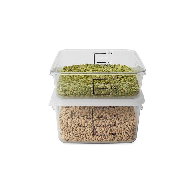 Rubbermaid Commercial contenedor Ahorra Espacio, Solo contenedor, Transparente