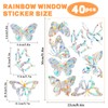 80pcs Rainbow Window Film, Bird Window Stickers Anti Collision, Butterfly