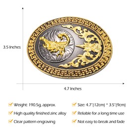 BBOTEN Western Scorpion Belt Buckle for Men Women, Cowboy Scorpion Belt Buckles Golden Engraved Belt Buckle
