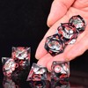 ORUZA 7 PCS DND Liquid Core Dice, Resin Sharp Edge