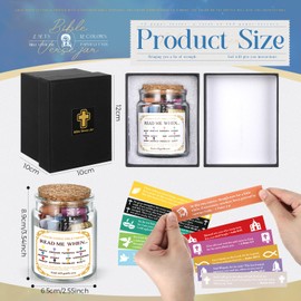 Funnymoom 2 Pack Bible Verses Jar Read Me When Bible Verses Jar 12 Emotions and Feelings Exclusive Design Christian Gifts Bible Study Church Scripture Prayer Cards Hope Jar for Mom Dad Friend