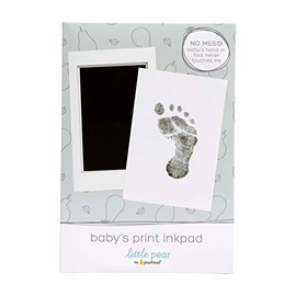 Little Pear Clean-Touch Babyprint Ink Pad, No Touch Ink Pad for Baby, Black Ink