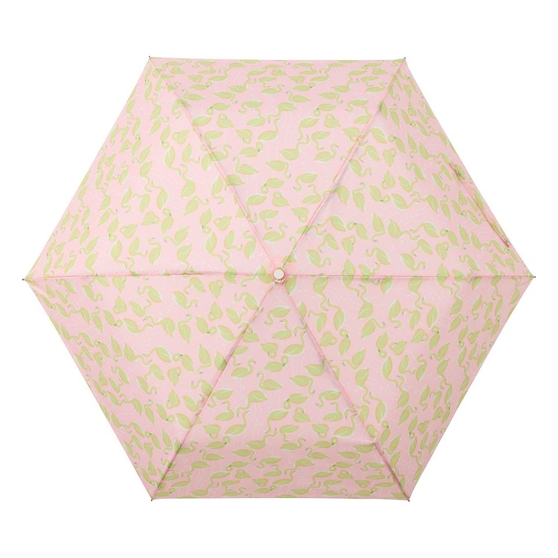 ムーンバット 【エスタ】 雨傘 折りたたみ傘 レディース 耐風 通勤 通学 ミニ フラミンゴ