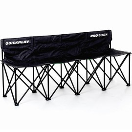 QUICKPLAY PRO Portable Folding Bench – Available in 4, 6, and 9 Seats & 6-Seat Shelter | Heavy-Duty, Fast Set-Up Seating for Sports, Camping, and Outdoor Activities