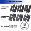 6-Pack Black Heavy Duty Lift Off Hinge, 4" X 3.5
