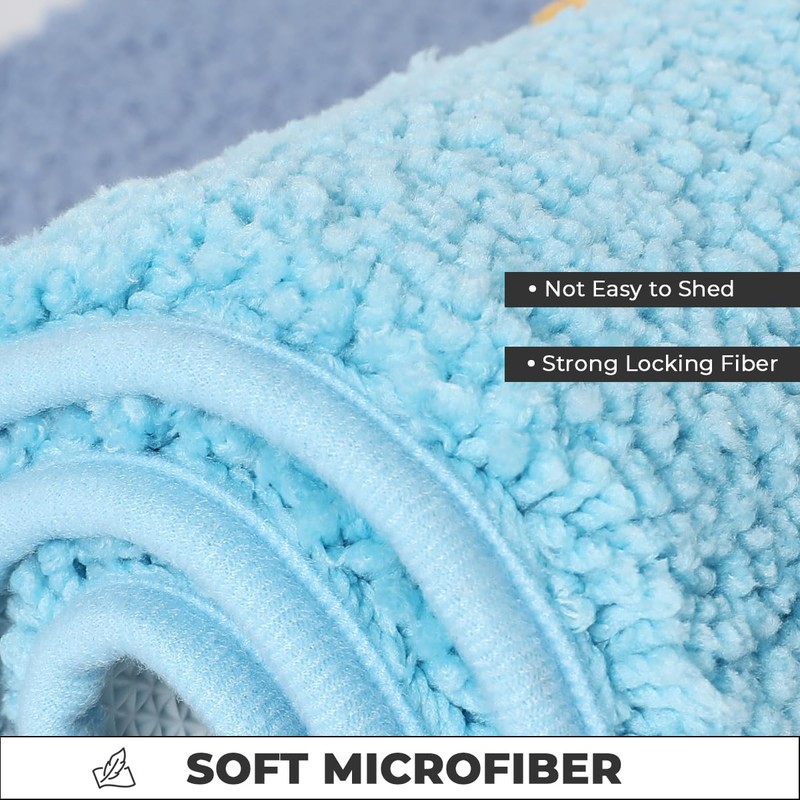 Loismood Ultra Absorbent Bath Mat Non Slip and Machine Wash
