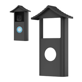 Augstci Silicone Case for Ring Battery Doorbell 2024 - Military-Grade Shockproof | IP65 Waterproof | UV Resistant - Black