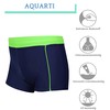 Aquarti Boys' Swimming Trunks with Side Piping, 024 Dark Blue/Green