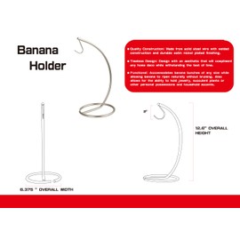 FitWell Banana Holder Stand Countertop, Fruit Tree for Kitchen Countertop, Banana Holder Keeper Stand Sturdy Steel Banana Hanger & Soft Pretzel, Headphone Storage