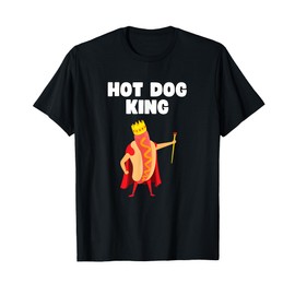 Hot Dog King Shirt Funny Hot Dog Lover Hot Dog King T-Shirt for Men Women Kids