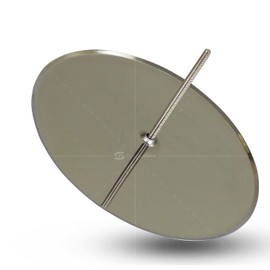 SUPPLY GIANT DD008S-W4 Wall Cleanout Cover Plate, 8-Inch, Stainless Steel, 8 in, Chrome