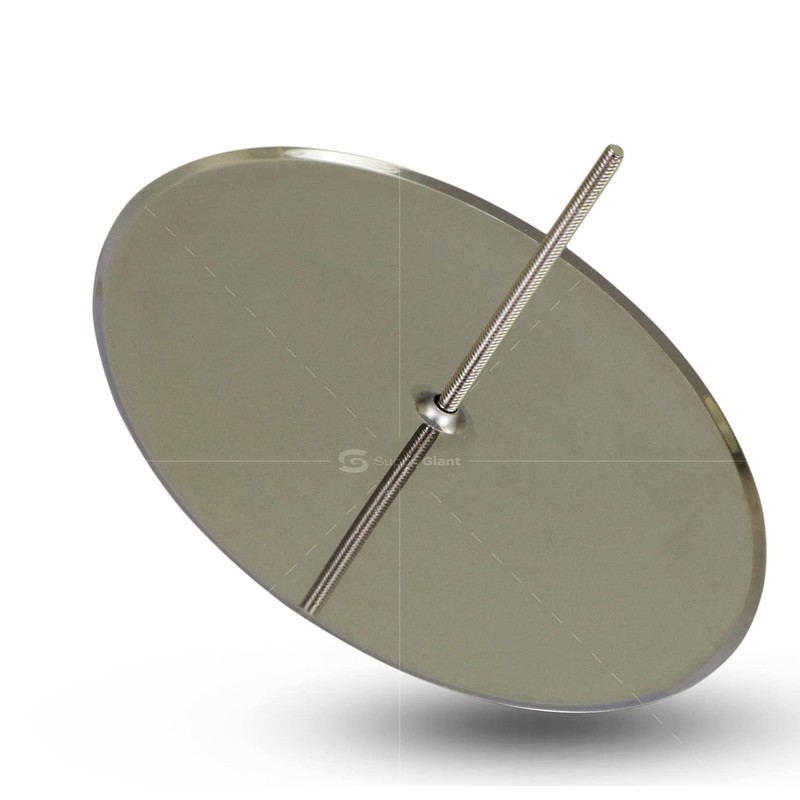 SUPPLY GIANT DD008S-W4 Wall Cleanout Cover Plate, 8-Inch, Stainless Steel,