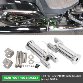 Unbranded Chrome Passenger Footpeg Support Mount For Harley Breakout Low Rider Street Bob