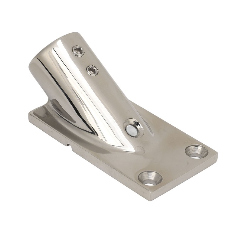 Boat Tube Base Rectangular 316 Stainless Steel Handrail Tube Base