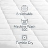 Quilted Mattress Protector with Strap Breathable Comfortable Mattress Cover Topper