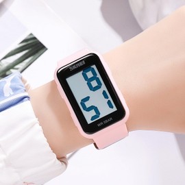 Gosasa Square Men's Women's Digital Watch Big Numbers Dial Waterproof LED Watches