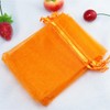 100 Pcs Gift Organza Bags with Drawstring 4x6 inch Orange