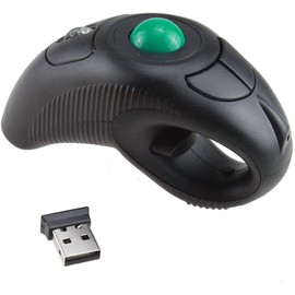 Minidiva Wirelss Handheld Mouse with USB2.0 Trackball Mouse for Left Right Handed Users for Windows XP/Vista / 7 and Mac OS