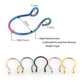 10mm Fake Gold Septum Nose Hoop Ring – Non-Piercing Clip-On Design for Effortless Style and Comfort