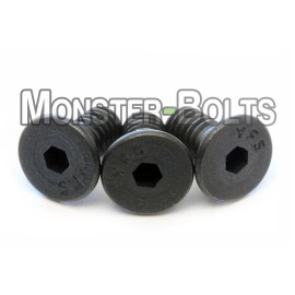 MonsterBolts Kahler - Guitar Locking Nut / String Clamp Screws - Qty 3 - Black Alloy Steel