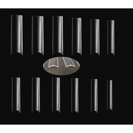 No C Curve 3XL Square Nail Tips-Clear Acrylic Nails Square Shape Nail Tips SITELENABY 504 pcs Flattened Half Cover False Nails for Nail Salons and DIY French ABS Nail Art Tips