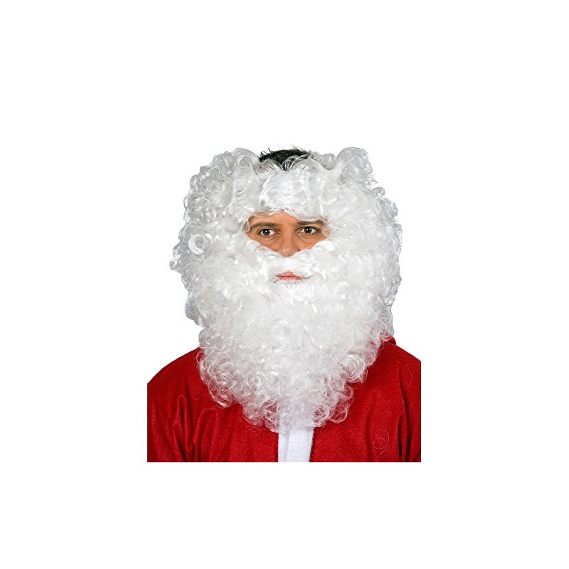 Curling beard and headband, white