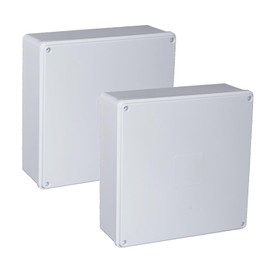 2 Pack 12" x 12" x 3" PVC Plastic Dustproof Waterproof Box IP65 Junction Boxes with Gasket DIY Project Junction Conduit Box for Electrical Enclosure