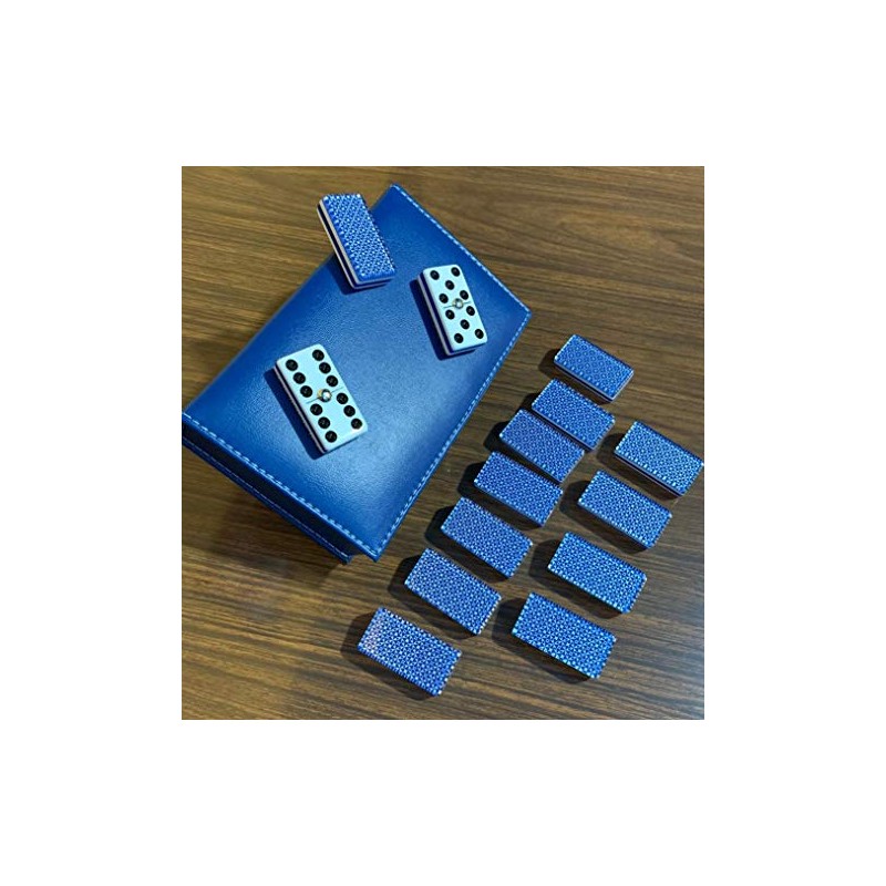 Domino Profesional Rombos Plata Azul
