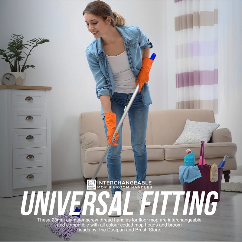 Colour Coded Mop and Broom Handle Replacement – 120cm Long