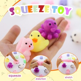 HengKe 20 Pieces Kawaii Mochi Animal Squishies Stress Relief Mochi Squeeze Toys Birthday Gifts Classroom Prize Party Favors Easter Event Goodie Bag Stuffers Fillers for Boys and Girls Random