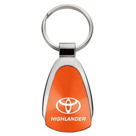 Au-TOMOTIVE GOLD Teardrop Key Fob for Toyota Highlander (Orange)