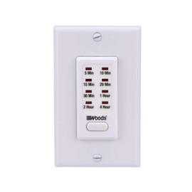Woods 59724WD In-Wall 4-Hour Digital Countdown Timer ; White