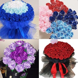 Satin Ribbon, 6 Rolls Decorative Ribbon, Fabric Ribbon, 20 mm x 22 m Roll, Decoration Gift Ribbon, Green Ribbon for Wedding, Valentine's Day, Birthday Gifts, DIY Crafts, Bouquets Packaging, 6 Green