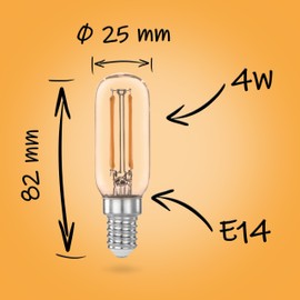 POPPSTAR 2 x E14 4W 440lm (40W) 2700K Warm White Cooker Hood LED Bulb