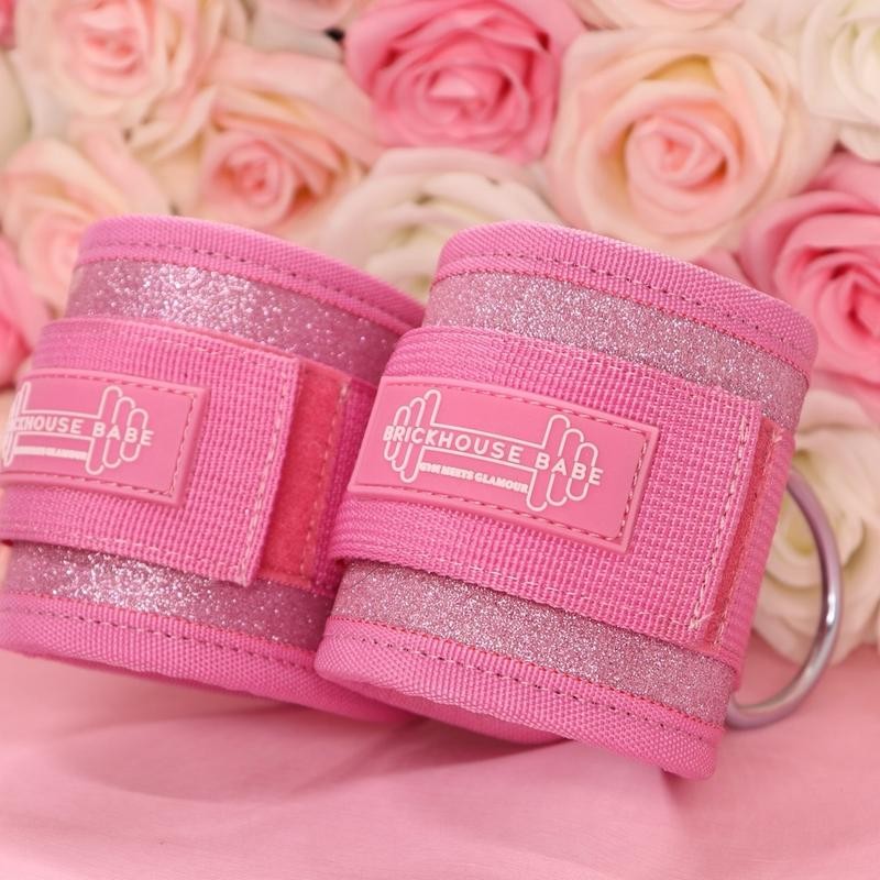 Women Glitter Ankle Straps For Cable Machine 2pc | Set