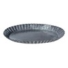 The Country House Collection Rustic Galvanized Metal Oval Pan Candle