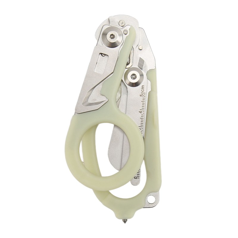 Emergency Response Shears Stainless Steel Luminous Multifunctional Foldable Scissors Pliers