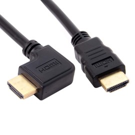 HD-149-LIST Black HD-149 90 Degree Right Angle HDMI Male to HDMI Male Cable 1.4 & 3D & Ethernet 50cm