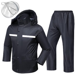 TUTUYO Rainsuit, Top and Bottom Set, 2024 Model, Fully Waterproof, For Backpacks, Women's, Men's, Raincoat, Kappa Rainwear, Outdoor, Disaster Prevention, Disaster Preparedness Goods, Bicycle,