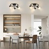 KEESFU 3-Light Kitchen Flush Mount Ceiling Light，Modern Round Track Lighting