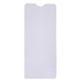 E-view Bath Mat for Tub - Non-Slip Extra Long Shower Mats - Machine Washable Bathtub Mats with Drain Holes and Suction Cups Clear