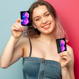 Peacoblue Bank Card Sticker Colorful Dices Credit Debit Card Custom Skin Cover Protector, 4 Styles Waterproof Scratch-Proof and Aesthetic Decal for Most Popular EBT Transportation Key Card