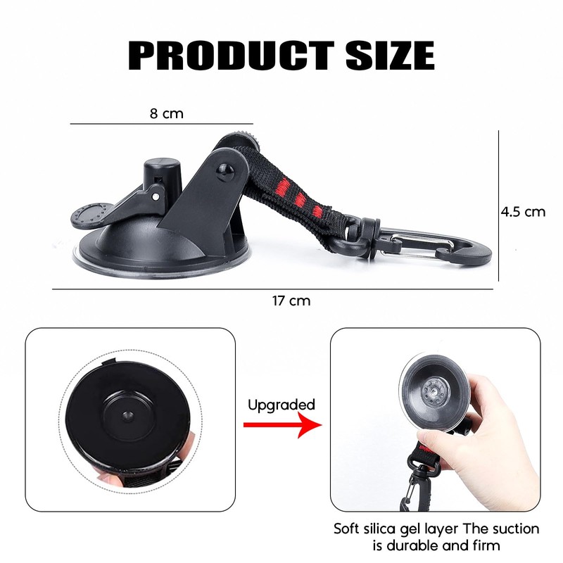 4pcs Heavy Duty Suction Cups - Suction Vacuum Hooks Hook,