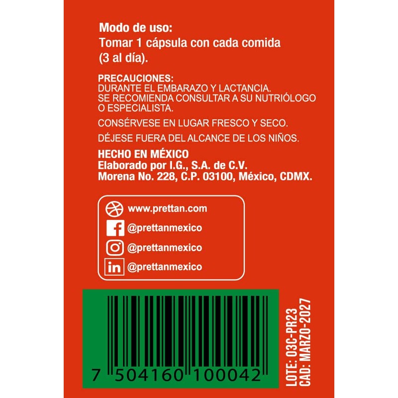 Prettán XIII Suplemento Alimenticio Cloruro de Magnesio 20 mg Frasco