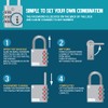 [ZARKER XD35] Small and Heavy Duty 3-Digit Combination Padlock Different