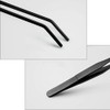 EvaGO 15 inch Black Curved Aquarium Tweezers Stainless Steel Curved