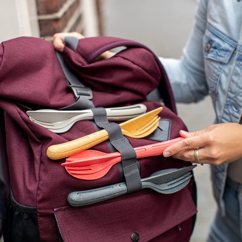 koziol KLIKK Nature Desert Sand Cutlery Set 3-Piece