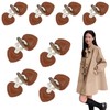 RHQFDM Leather Toggle Clasps, 8 Pairs, Leather Toggle Buttons, Windbreaker,