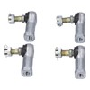 4PCS Tie Rod End Kit Rubber Metal WearResistant Replacement for